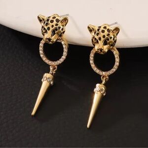 Panthere Gold Abstract Earrings